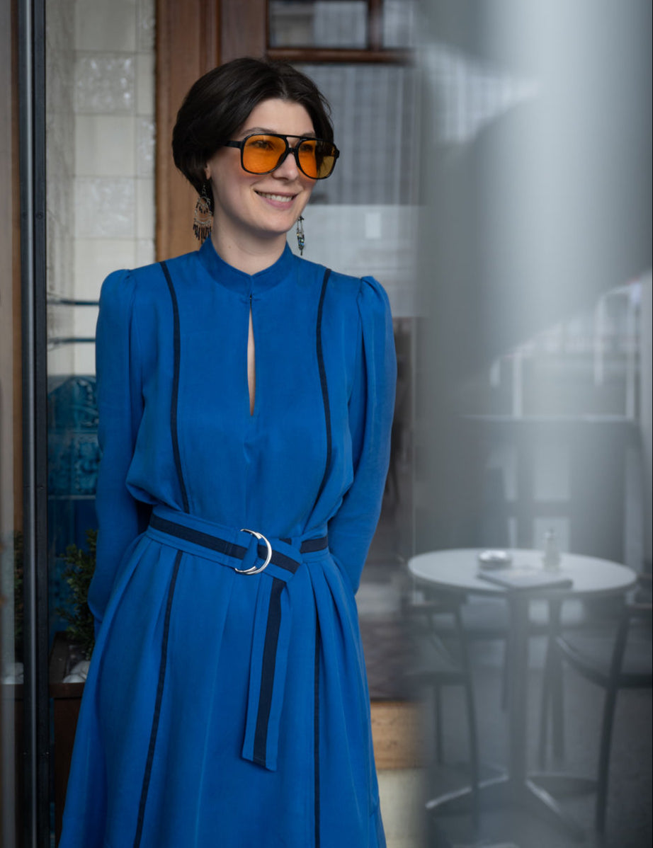 ALINA KLEMM festliches Kleid blau Damenbekleidung Hochzeitsoutfit
