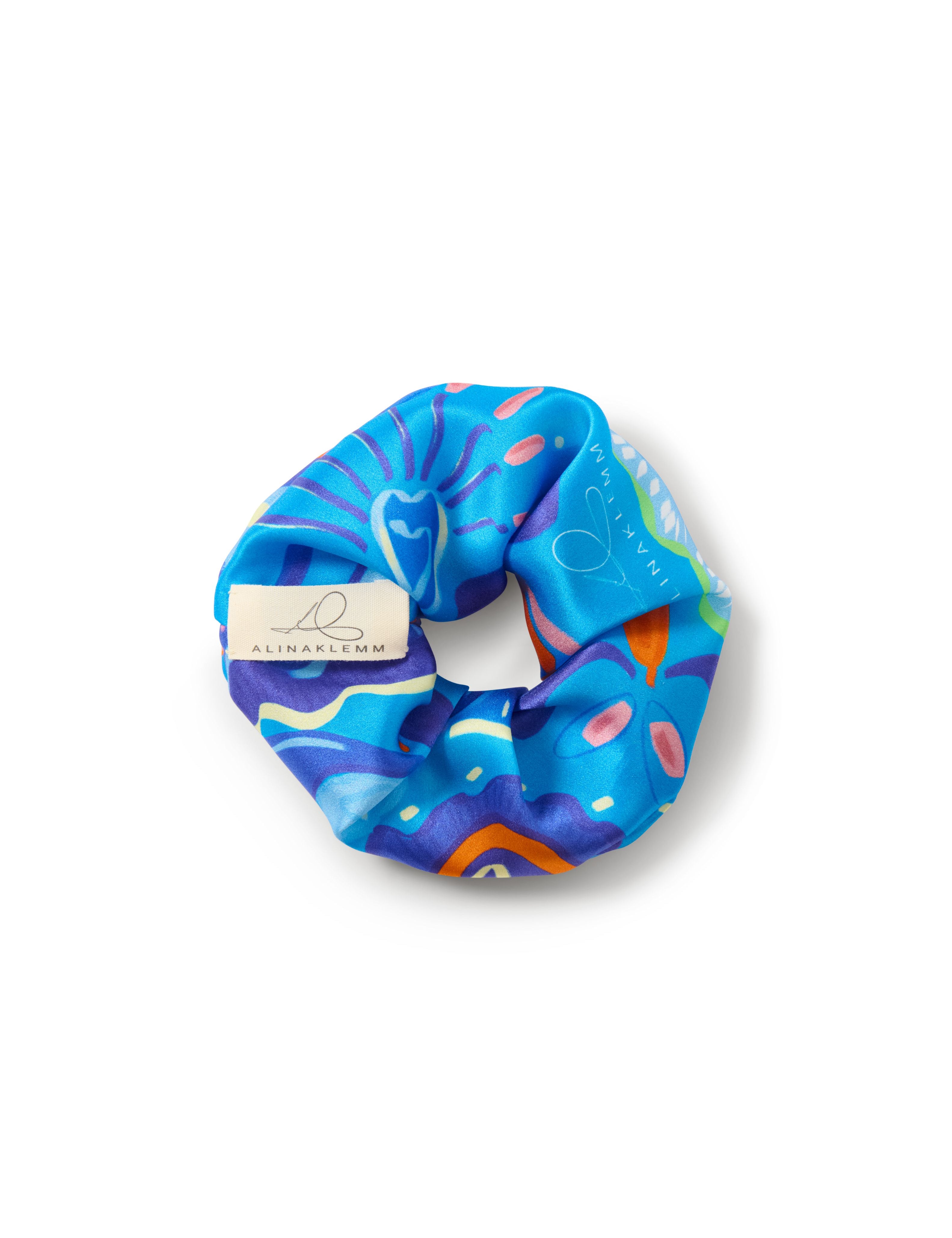 Alina Klemm Seiden Scrunchie Damenaccessoire Hamburg blau
