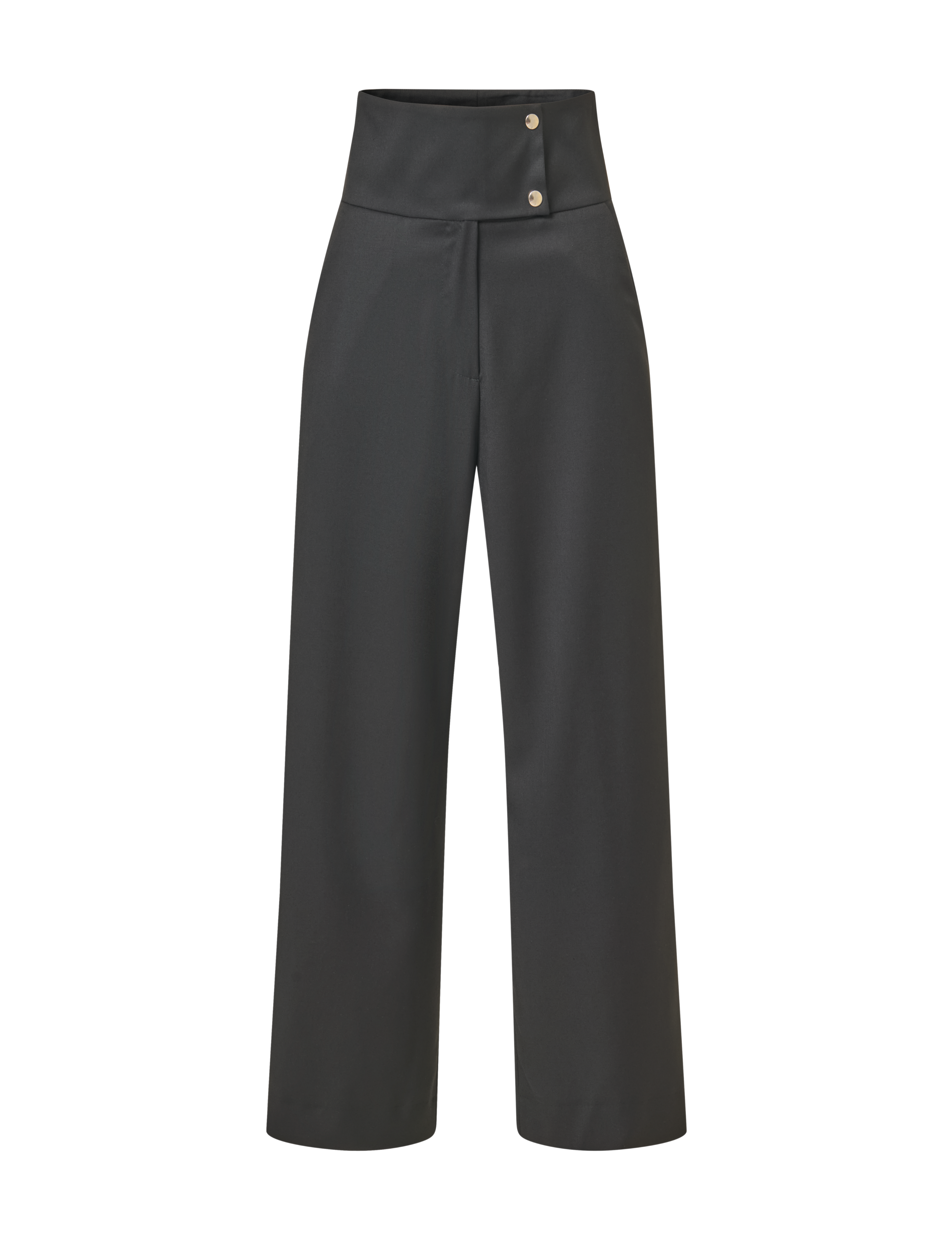 Alina_Klemm_Taillenhose_black_wool Hose Damenbekleidung