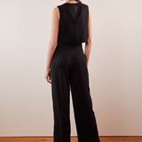 Taillenhose mit Croptop in schwarz
