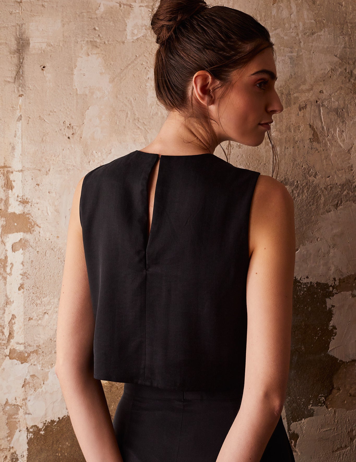 Croptop soft black back