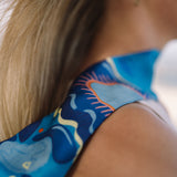 Seidenband blau Alina Klemm Accessoire Damen Seide