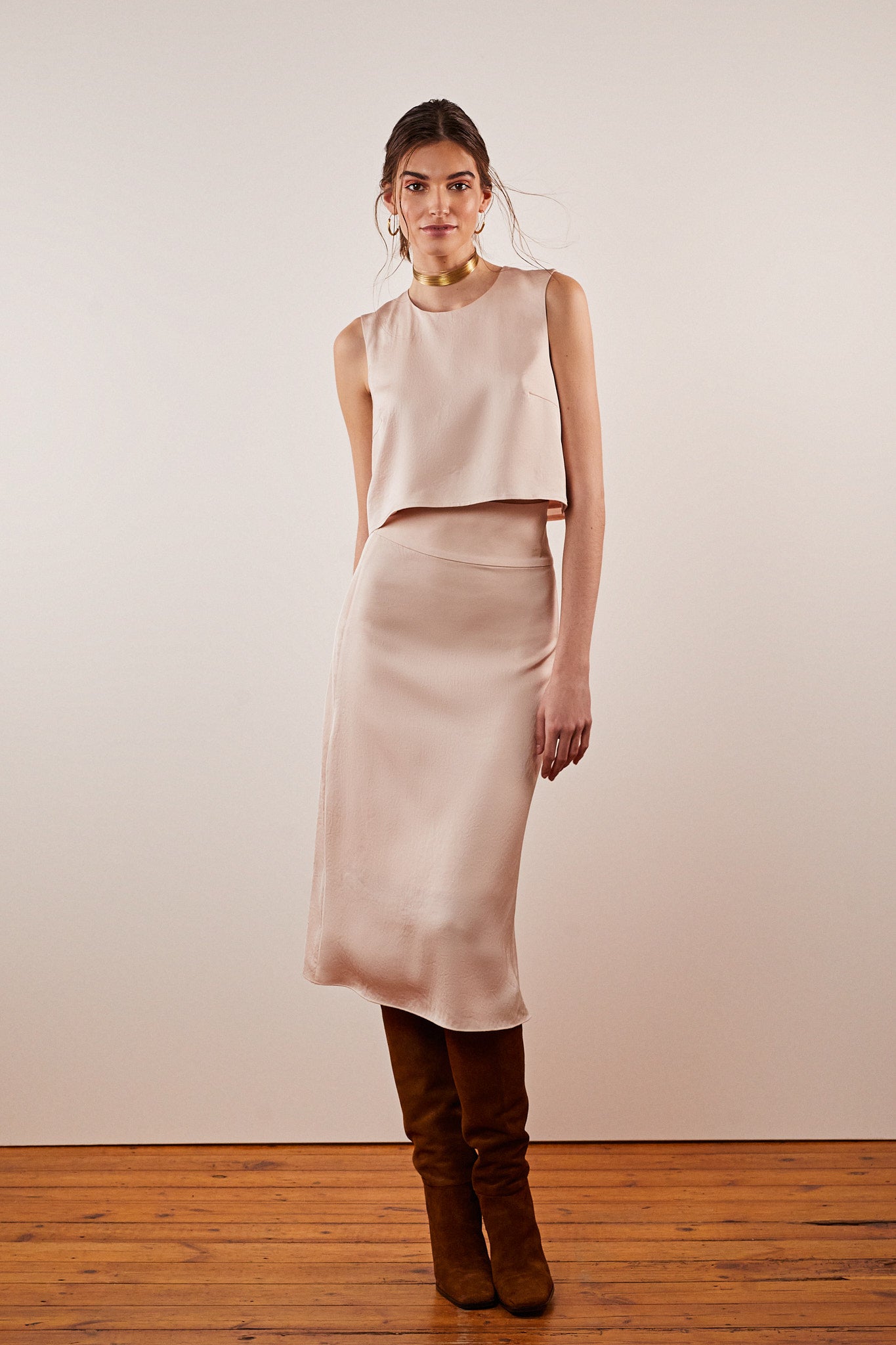 Taillenrock-rosa-front Alina Klemm Modedesigner Hamburg