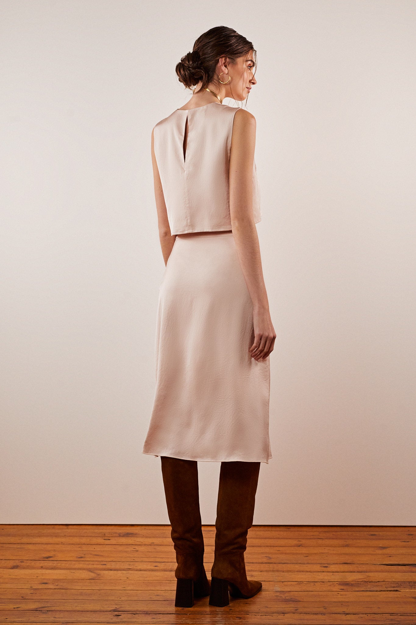 Taillenrock-rose-back Rock Alina Klemm rosa Hamburg Modedesigner
