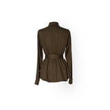 Hemdbluse oliv grün Oberteil Alina Klemm Damen