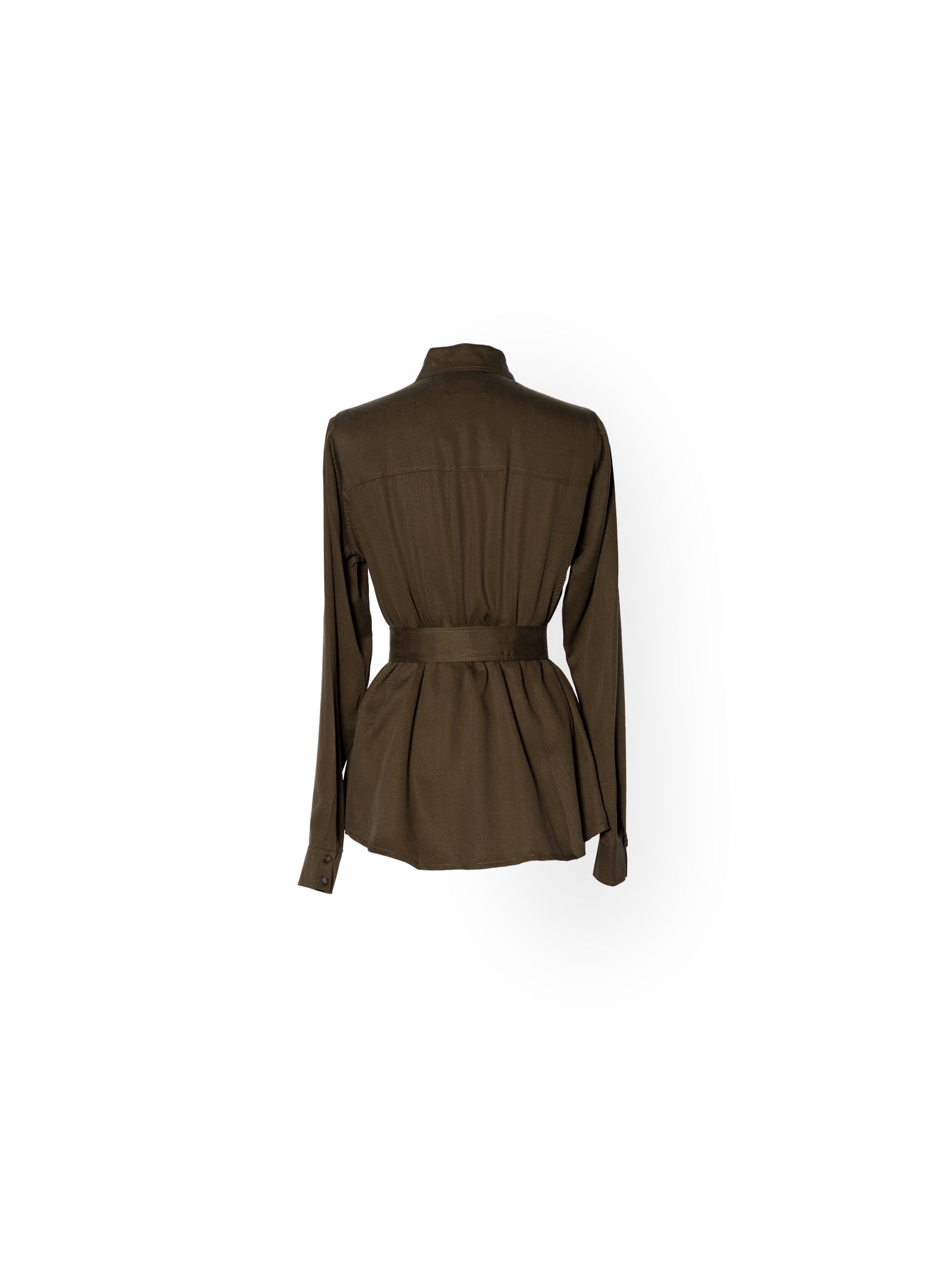 Hemdbluse oliv grün Oberteil Alina Klemm Damen