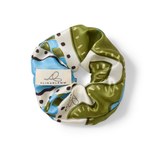 Seidenscrunchie lime blue