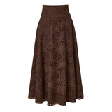 Maxirock brown embroidery