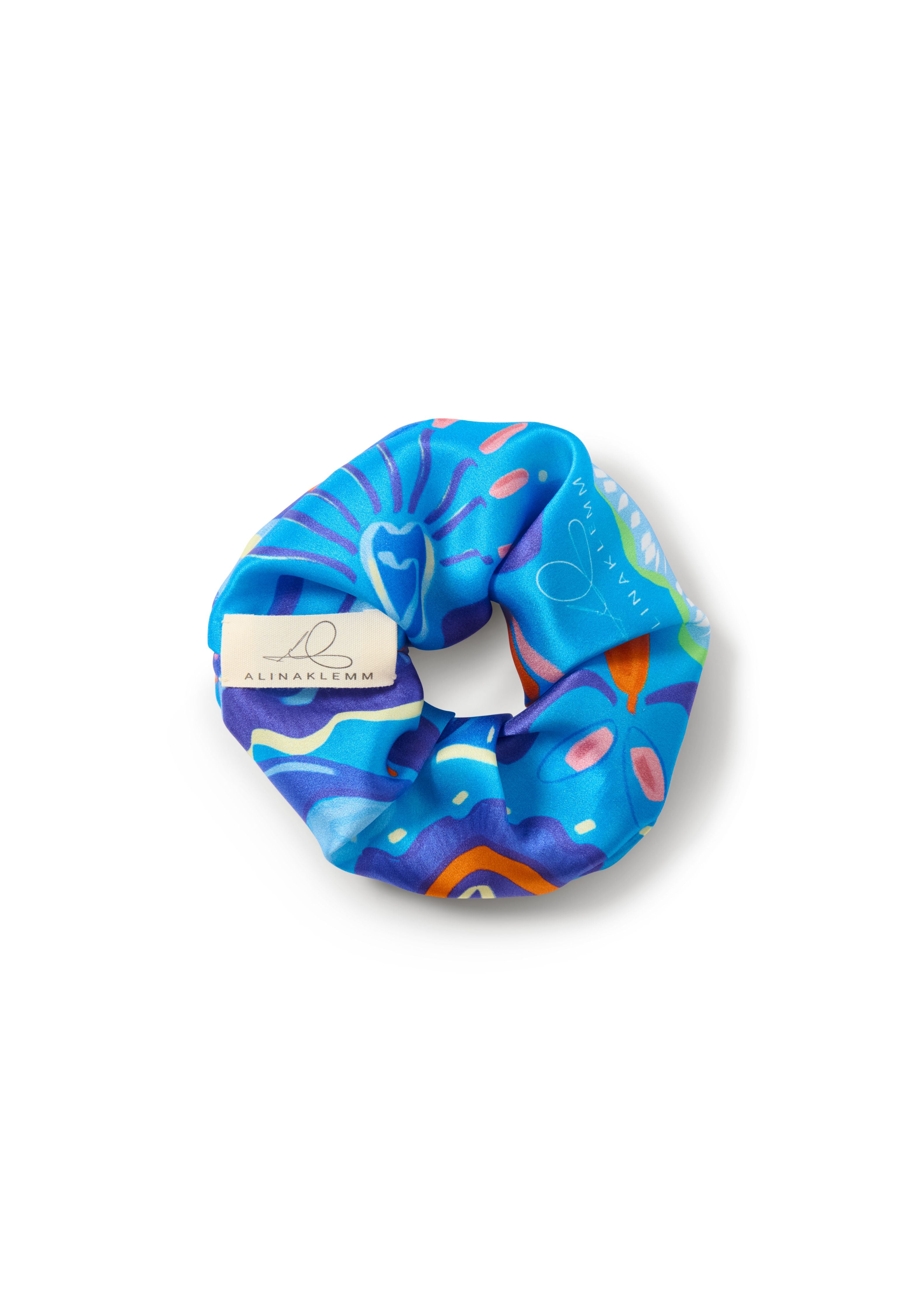 Alina Klemm Seiden Scrunchie Damenaccessoire Hamburg blau