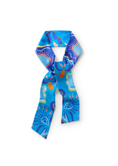 Alina Klemm Seidenband blau bunt Accessoire Hamburg