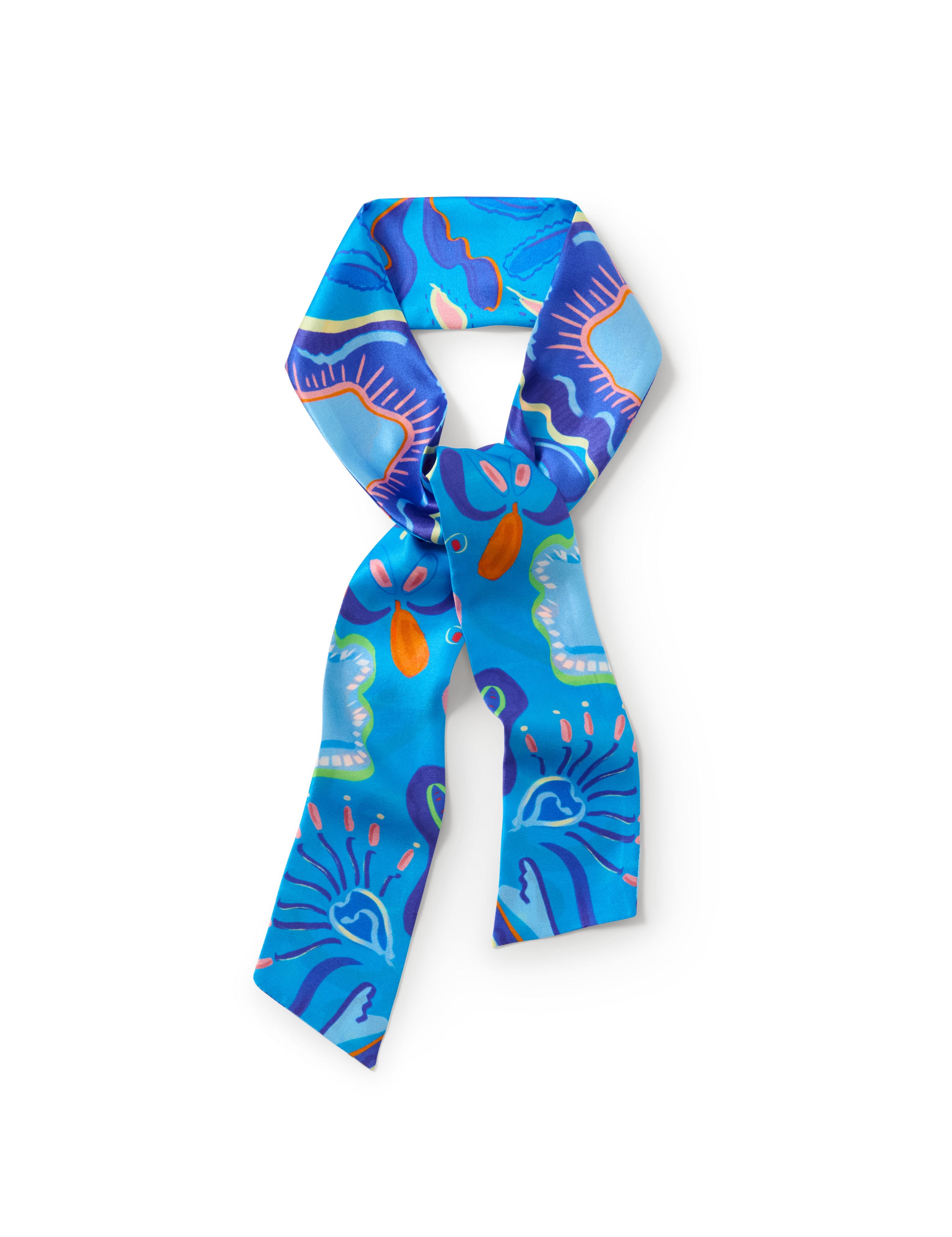 Alina Klemm Seidenband blau bunt Accessoire Hamburg