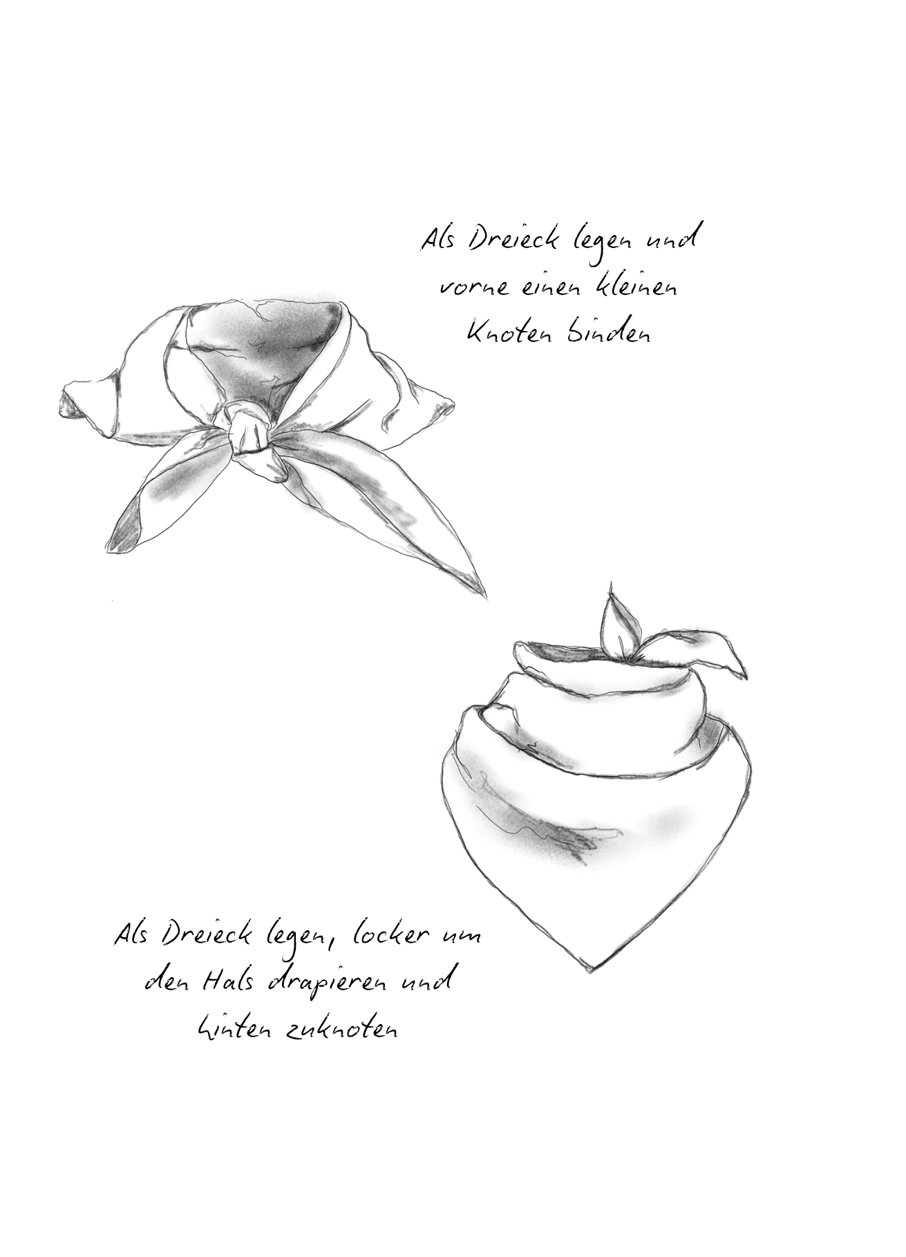 Halstuch Tragevarianten