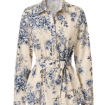 Hemdbluse Alina Klemm blue denim flowers Bluse Damenbekleidung