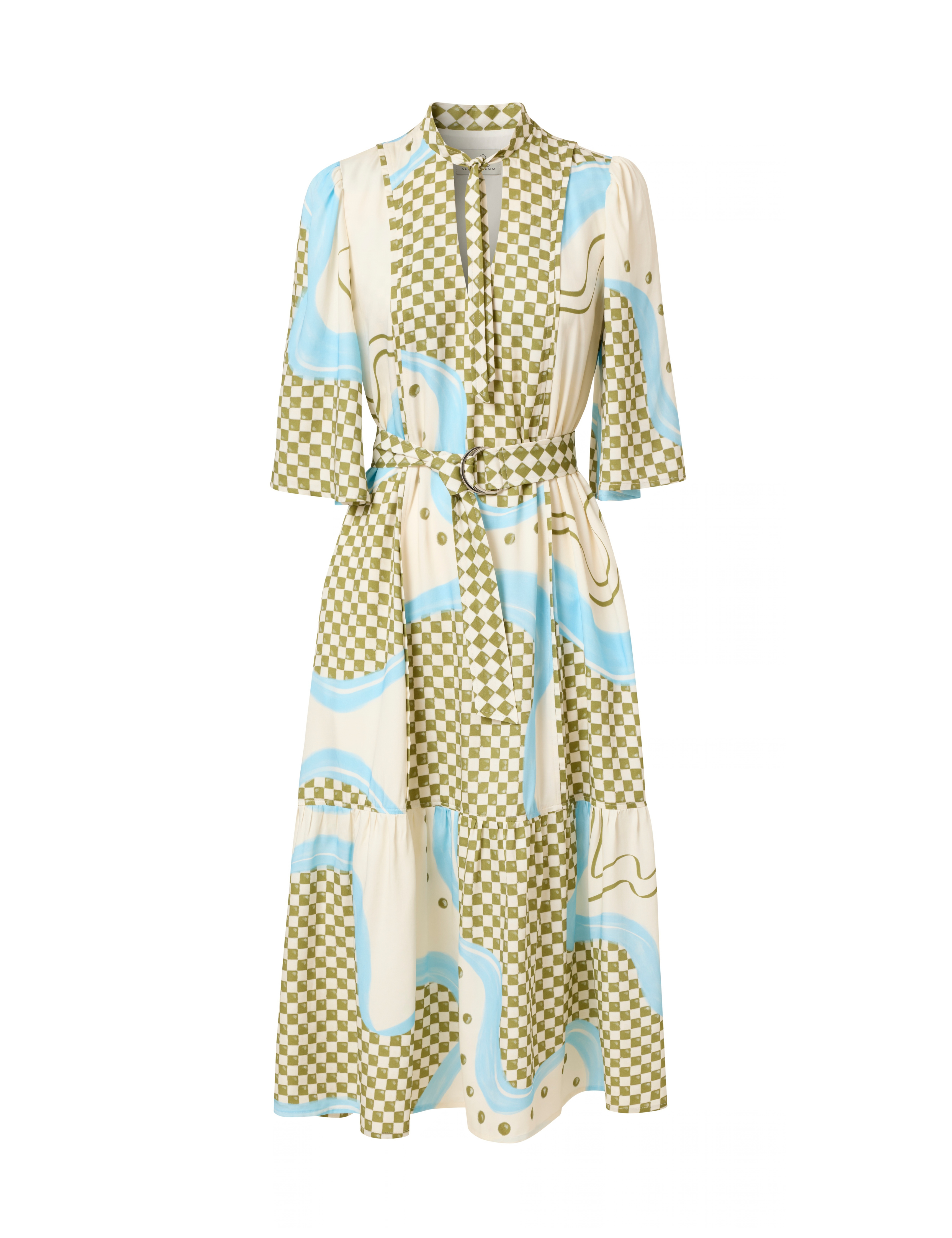 Langes kariertes Kleid für Hochzeiten