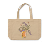 Tote Bag beige wild flowers