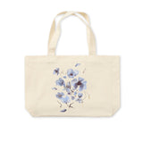 Tote Bag offwhite blue flowers