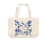 Tote Bag offwhite blue paisley