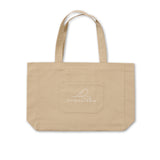 Tote Bag beige white flowers