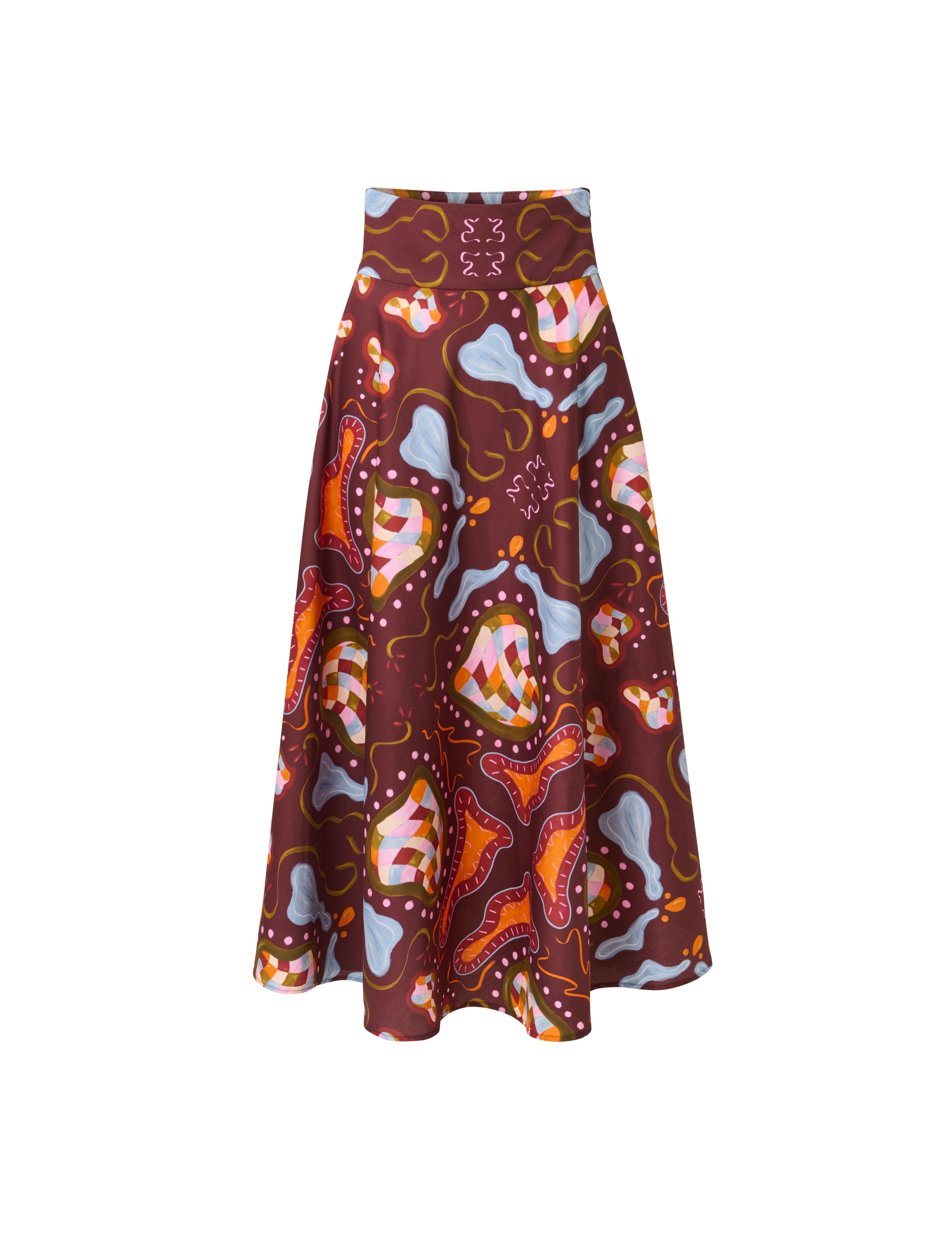 Maxirock ALINA KLEMM Echoes of Art burgundy