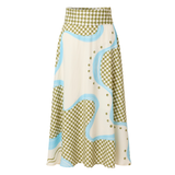 Sommerlicher Maxirock gruen kariert