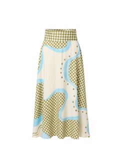 Sommerlicher Maxirock gruen kariert