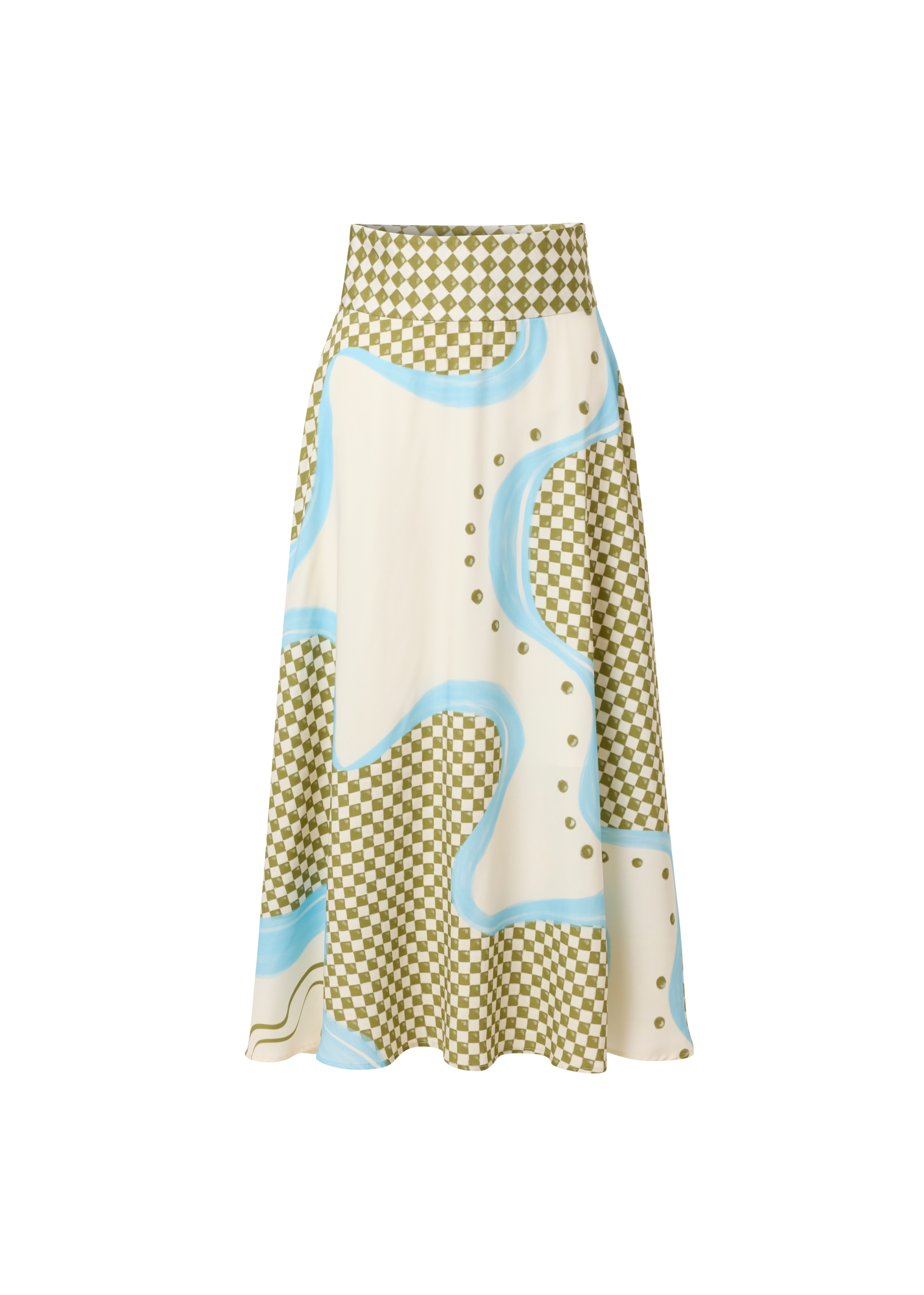 Sommerlicher Maxirock gruen kariert