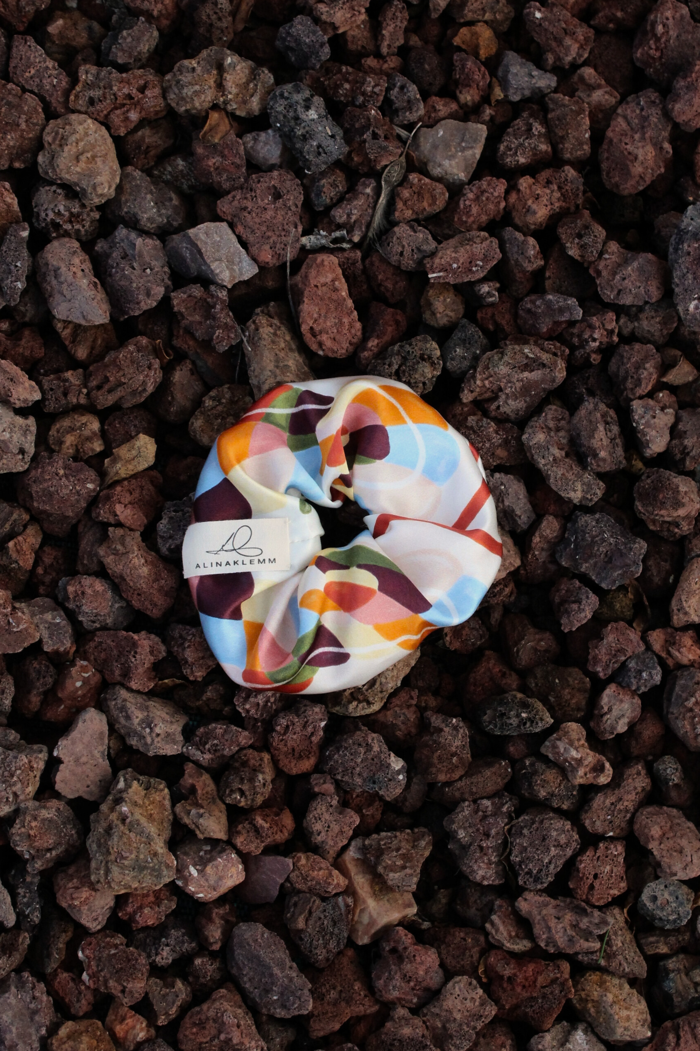 Scrunchie Seide buntes Muster
