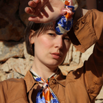 Scrunchie Seide bunt gemustert