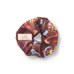 Seidenscrunchie ALINA KLEMM Burgunder gemustert