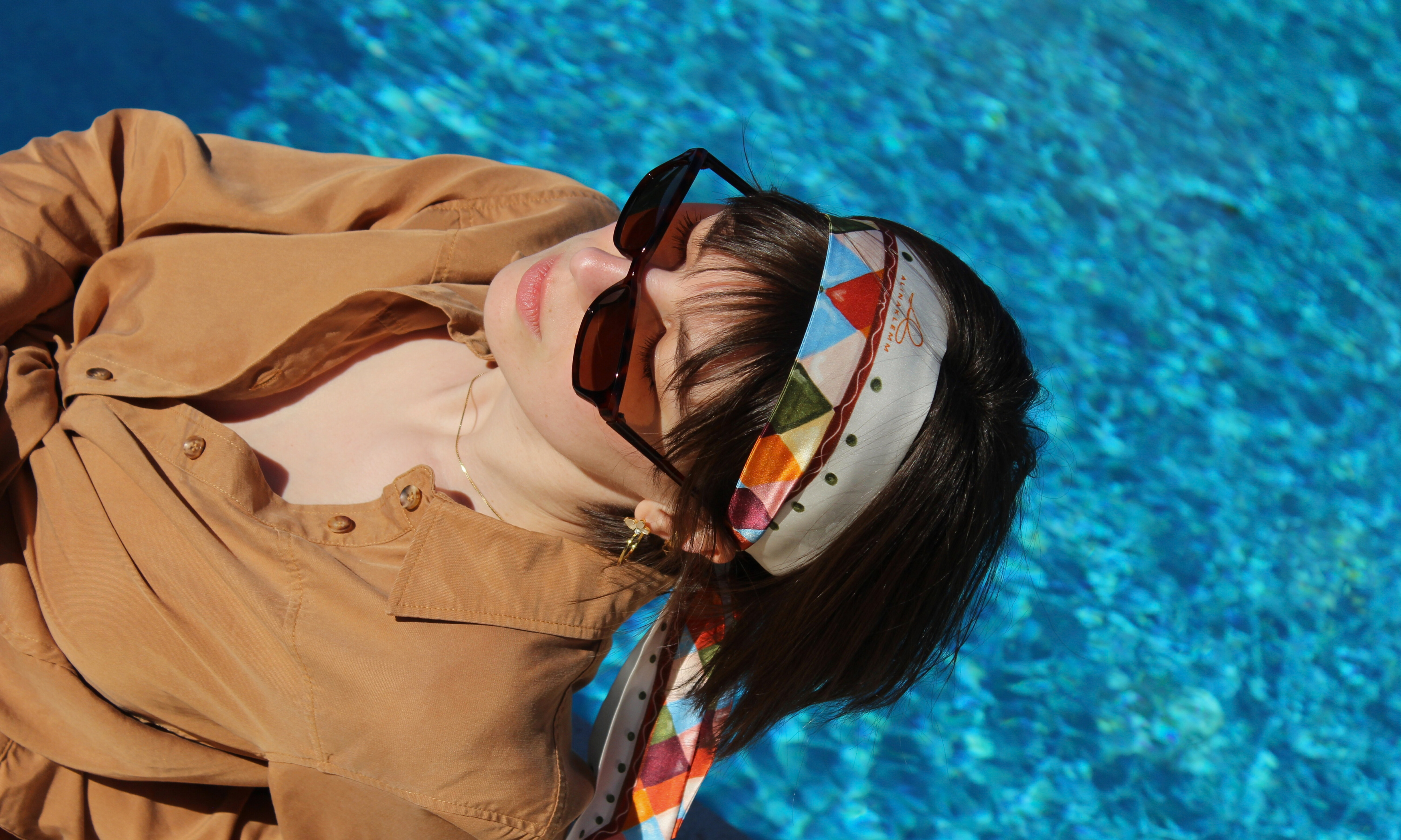 Seiden Schal Alina Klemm bunt kariert