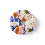 Seiden Scrunchie blau orange rosa Produktbild
