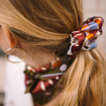 Scrunchies Seide gemustert bunt von Alina Klemm