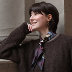 Halstuch aus Seide dunkelrot blau