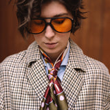 Seiden Tücher oliv Alina Klemm Detail Herbst Outfit