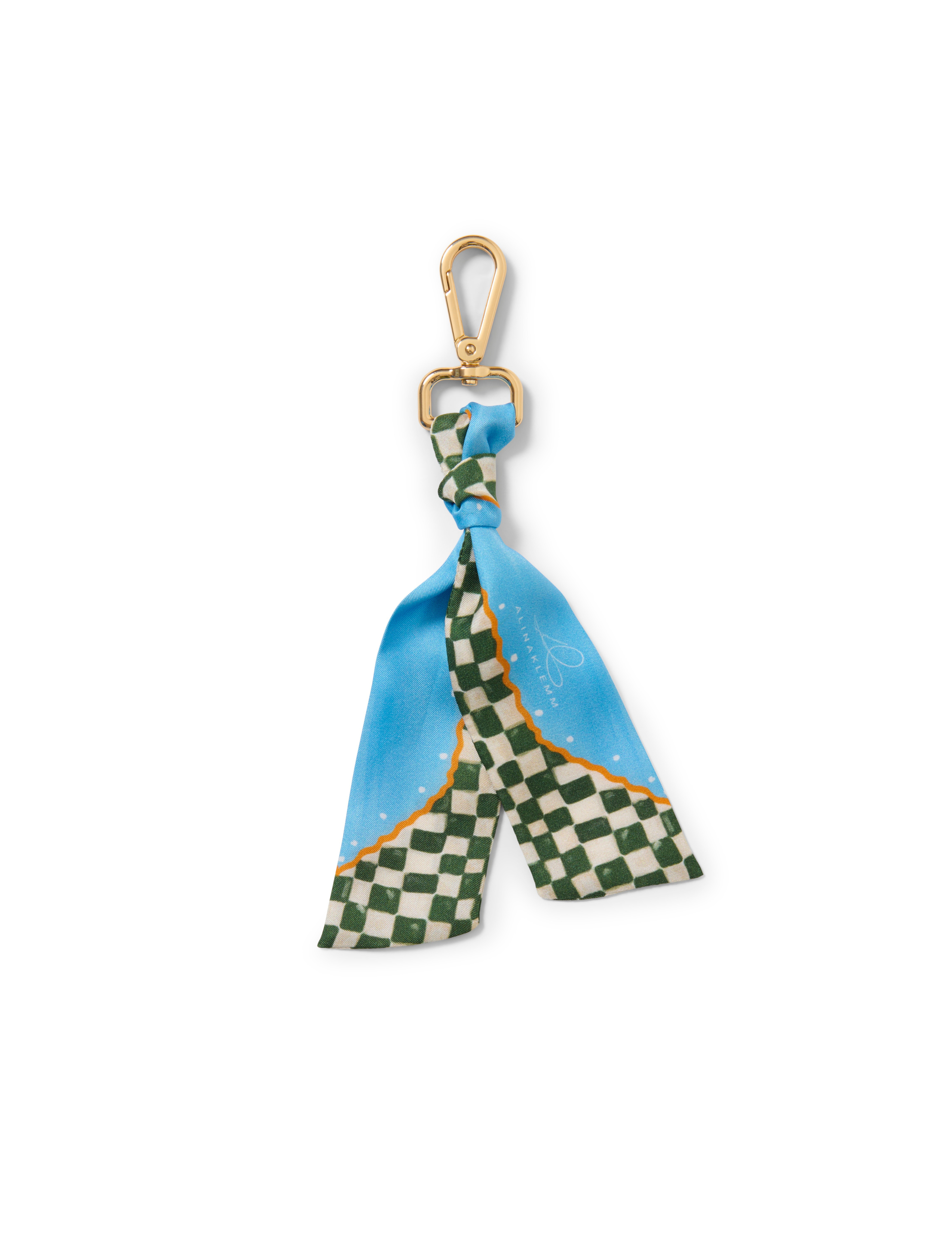 Seidenanhaenger Tasche blau grün 