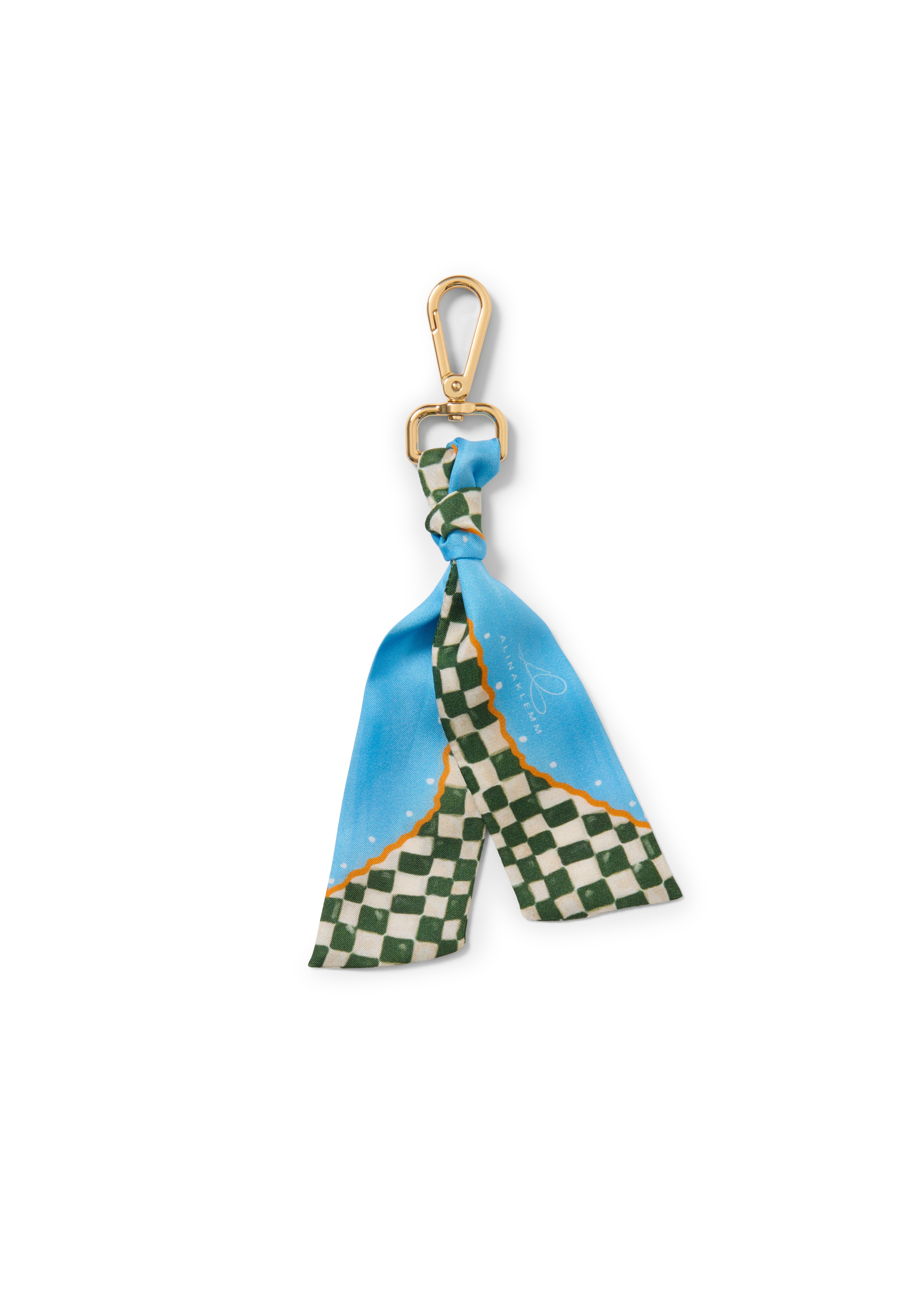 Seidenanhaenger Tasche blau grün 