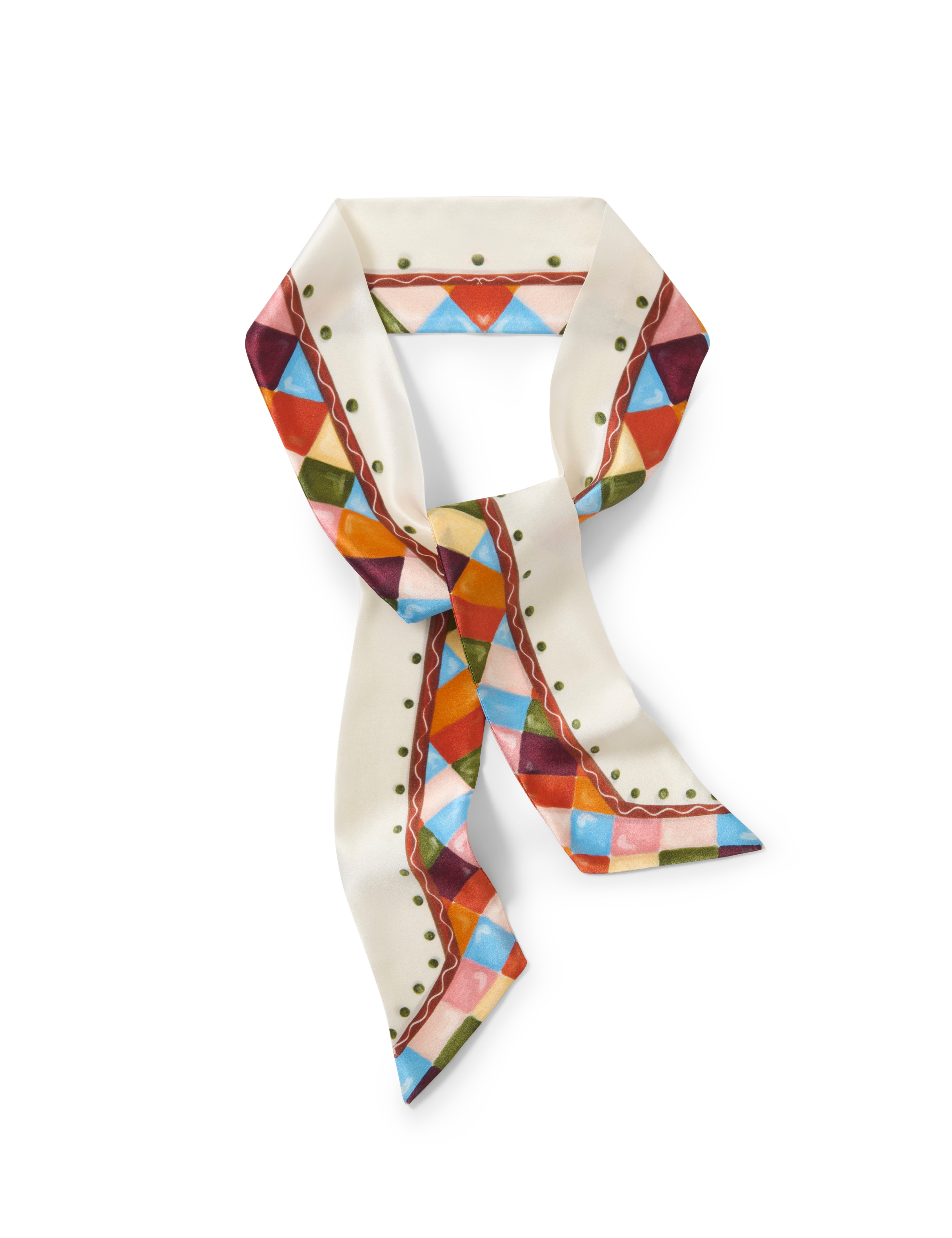 Seidenband Produktbild mediterran bunt gemustertes Design