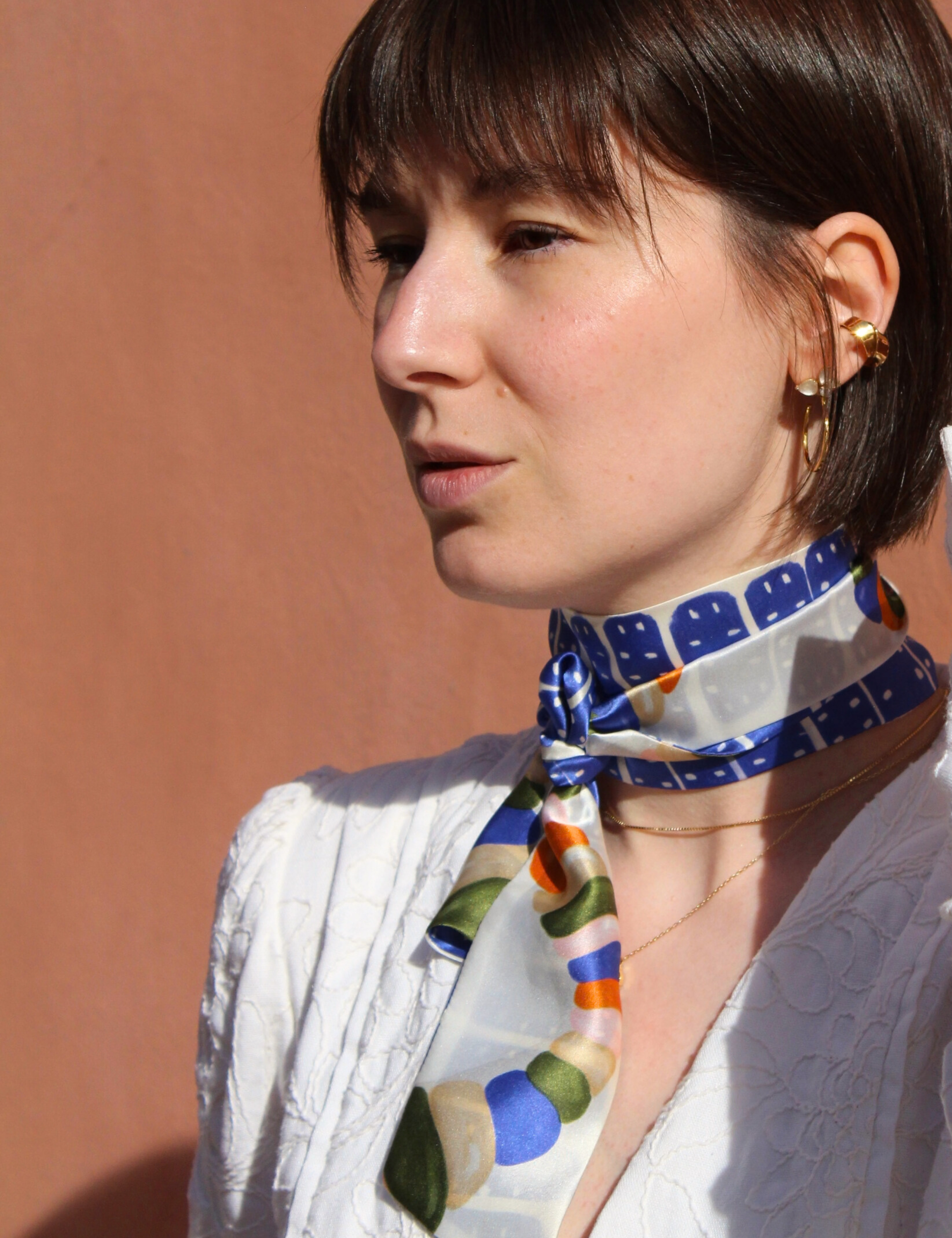 Seidenband blau tragevariante