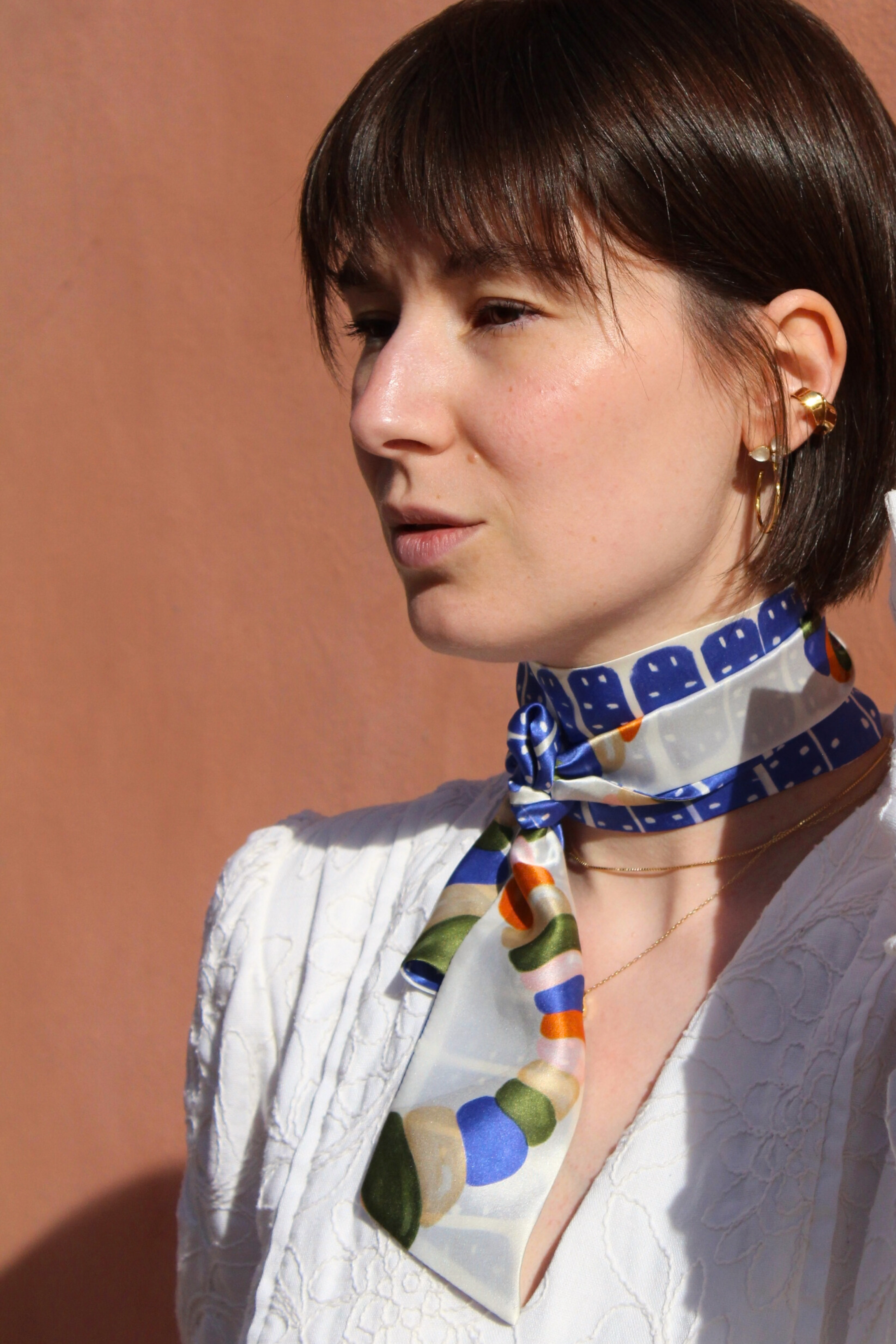 Seidenband blau tragevariante