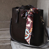 Seiden Schal braun gemustert von Alina Klemm