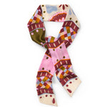 Seidenband bunt rosa kariert 