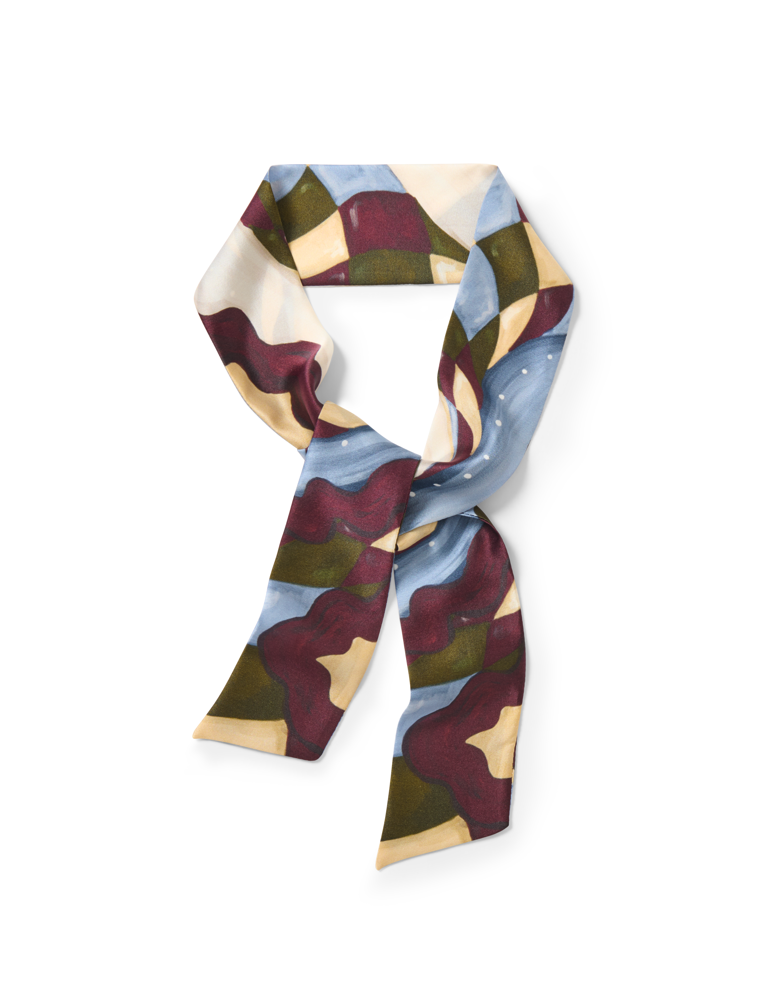 Seidenband Alina Klemm Seidenaccessoire bordeaux beige grün blau