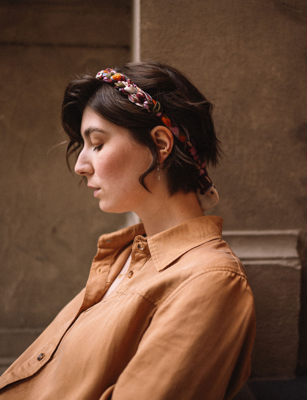 Seidenhaarband bunt gemustert Damenaccessoire von Alina Klemm