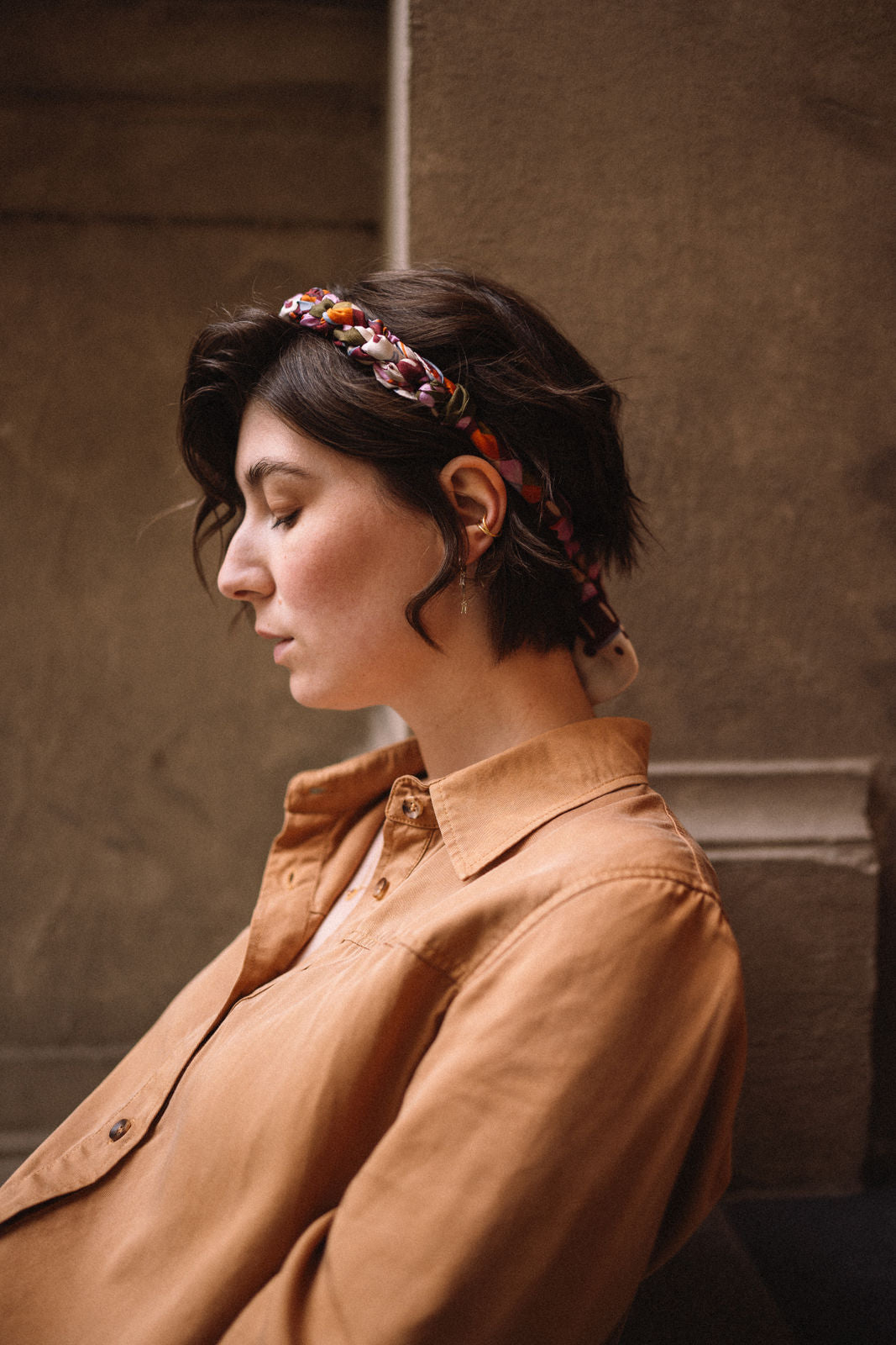 Seidenhaarband bunt gemustert Damenaccessoire von Alina Klemm