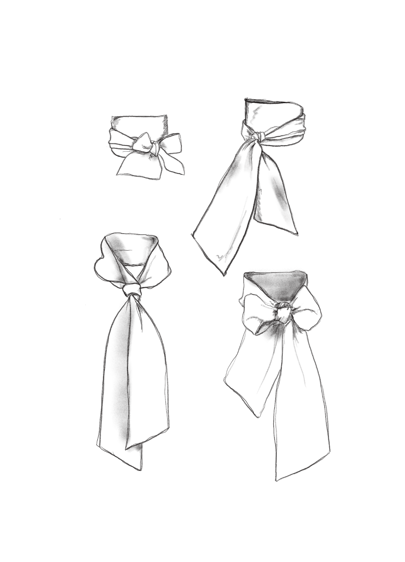 Seidenschal binden unterschiedliche Tragevarianten