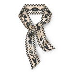 Seidenschal schwarz beige Freisteller