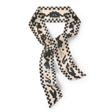 Seidenschal schwarz beige Freisteller