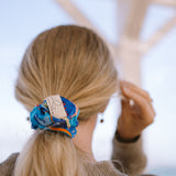 Seidenscrunchie Haargummi Seide Damen Alina Klemm blau
