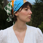 Seidentuch Haar Accessoire bunt gemustert