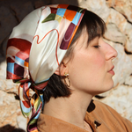 Seidentuch Haar Accessoire bunte Farben 